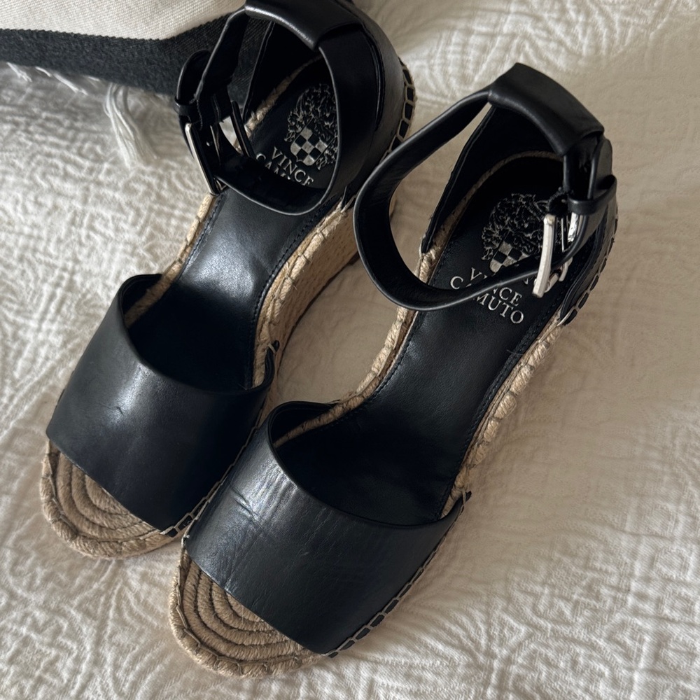 Vince Camuto Black Espadrille Sandals